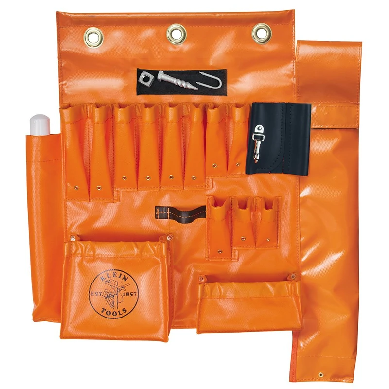Klein Tools 51829MHS Aerial Apron with Hot Stick Pocket and Magnet, Made in USA
