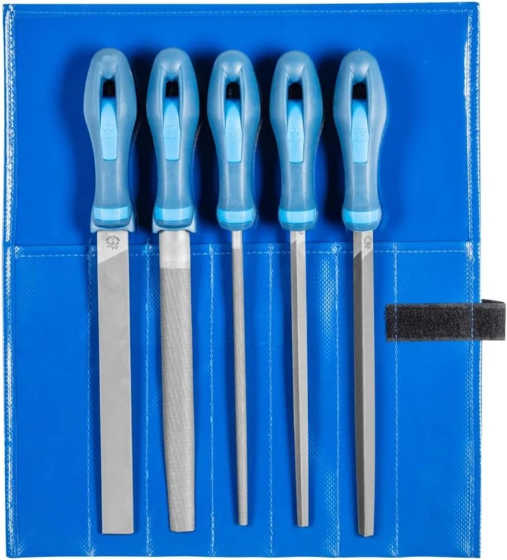 PFERD Workshop File Set in PVC Roll Bag, 5 Files, Cross Cut H3, 200 mm, 11800533 - Suitable for Finishing and Finishing