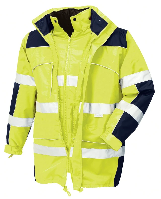 teXXor 4114-XXL "Toronto" High Visibility Parka, Yellow/Navy Blue, 2X-Large - Image 1