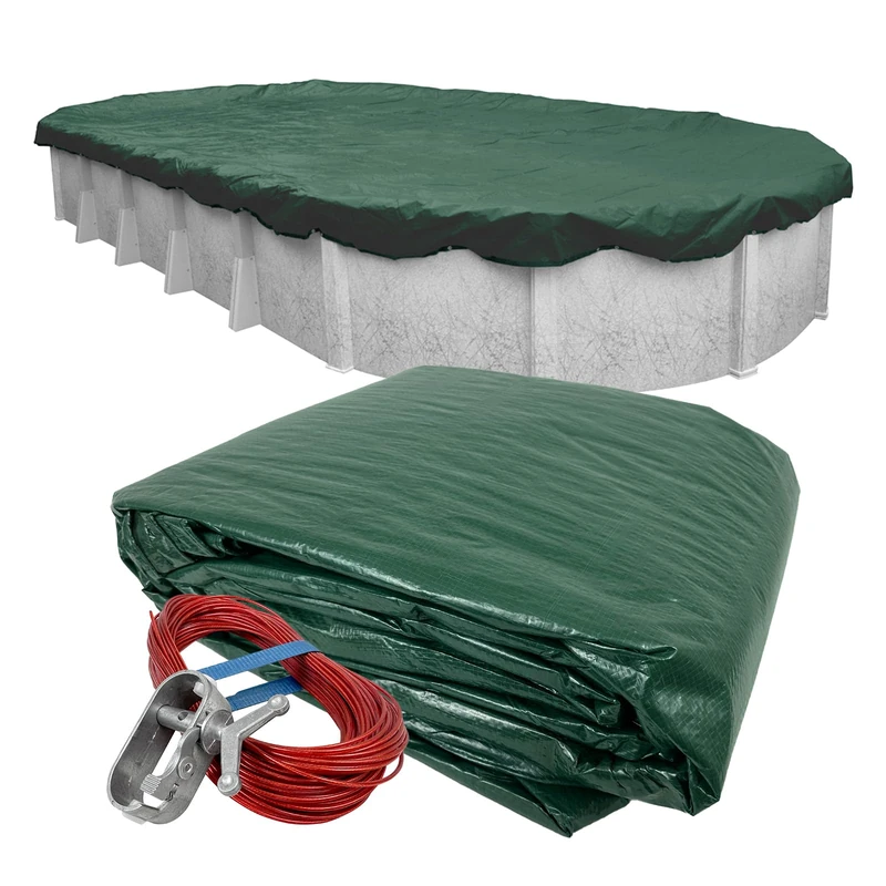 Robelle 321224-4 Pool Cover for Winter, Dura-Guard, 12 x 24 ft Above Ground Pools
