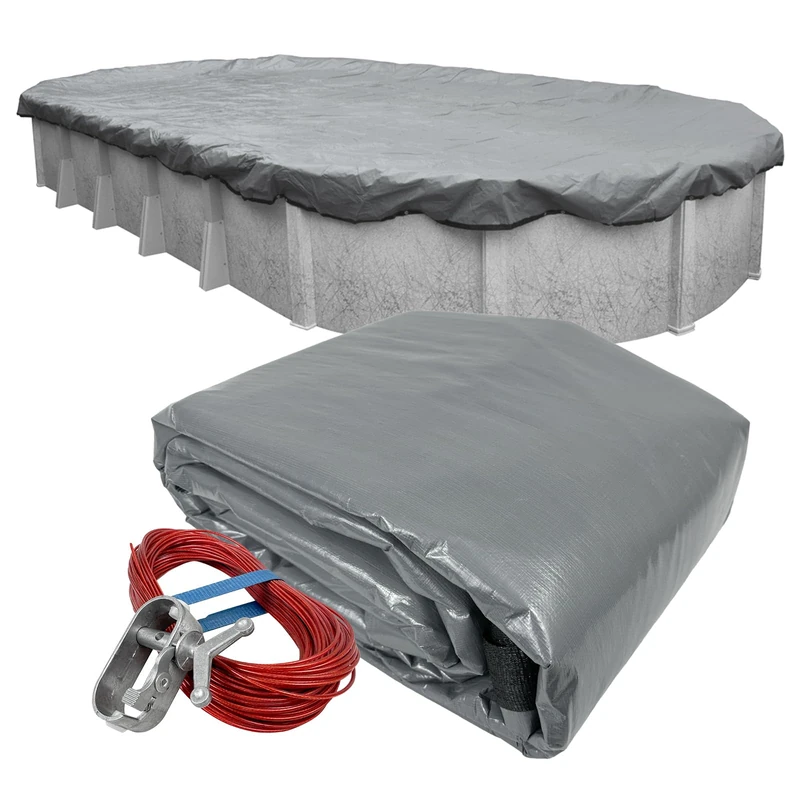 Robelle 301224-4 Pool Cover for Winter, Ultra, 12 x 24 ft Above Ground Pools