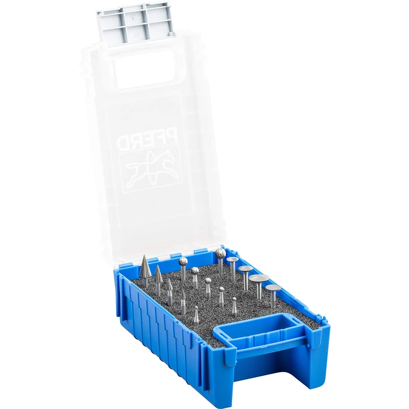 PFERD HSS Burr Set, 15 Pieces, Special Toothing, Shaft Diameter 3 mm, 22900845 - for Fine Cutting in Small and Hard-to-Reach Areas
