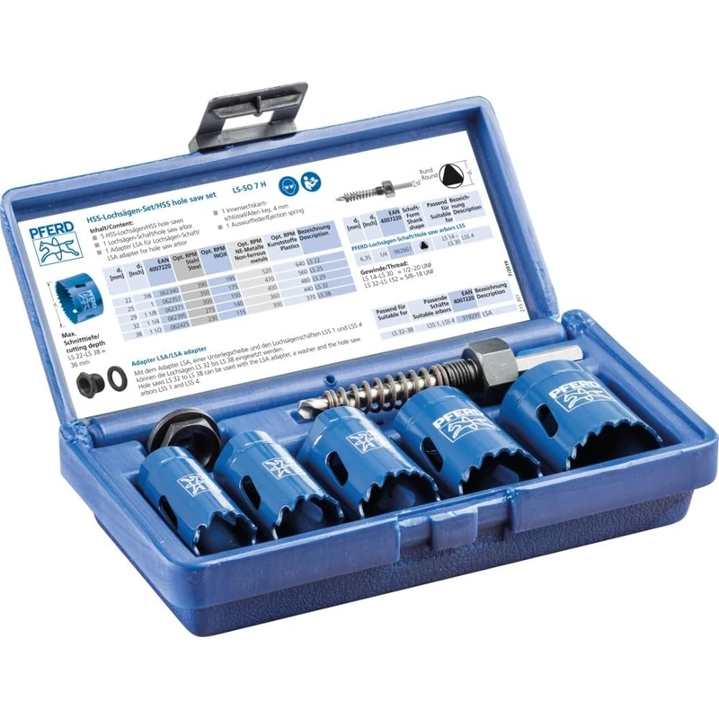 PFERD 25900700 LS-SO 7 H Keyhole Saw Set - High-Speed Steel