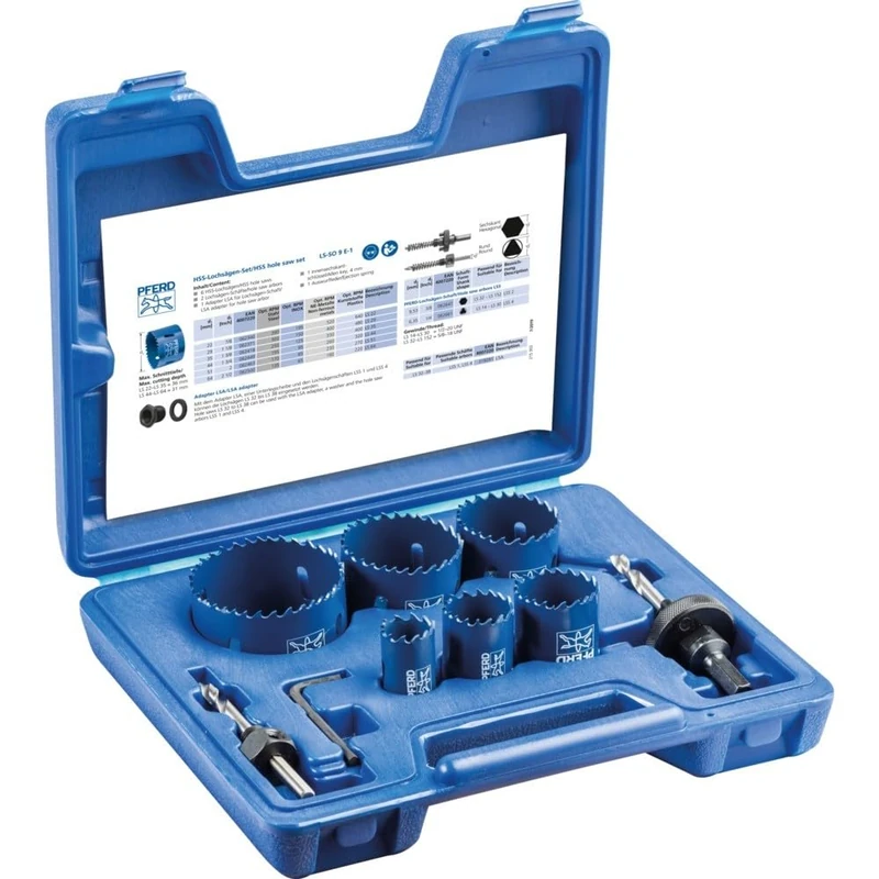 Pferd 25900910 Keyhole Saw Set LS-SO 9 E-1 High-Speed Steel