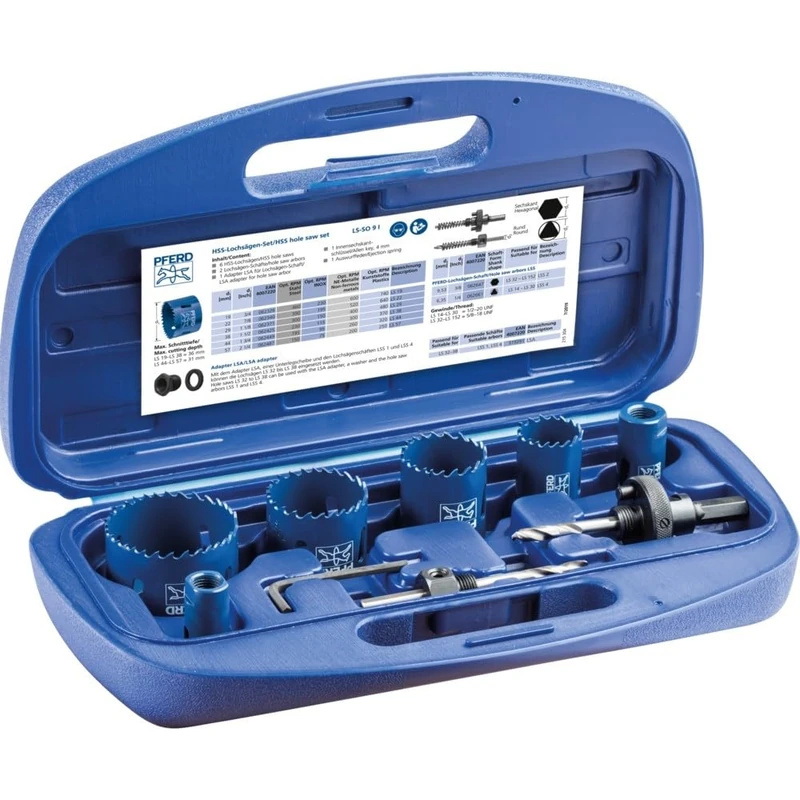 Pferd 25900920 Keyhole Saw Set LS-SO 9 I High-Speed Steel