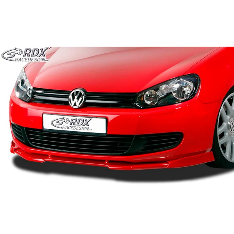 RDX Racedesign Front Spoiler, Polyurethane (PU), Black, 4 cm High, for Volkswagen Golf VI