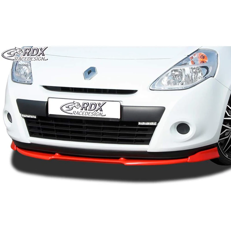 RDX Racedesign Front spoiler Vario-X compatible with Renault Clio III Phase 2 2009-2012 excl. RS (PU)