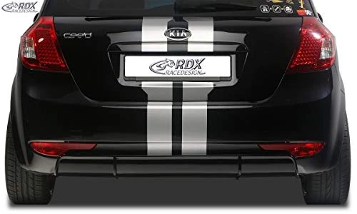 RDX Racedesign Rear bumper skirt 'Diffusor' compatible with Kia Cee'd ED HB 2007-2012 (ABS glossy black)