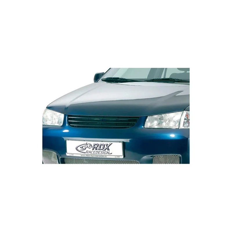 RDX Racedesign Bonnet extension compatible with Volkswagen Polo 6N2 1999-2001 + integrated bonnet insert (Metal)