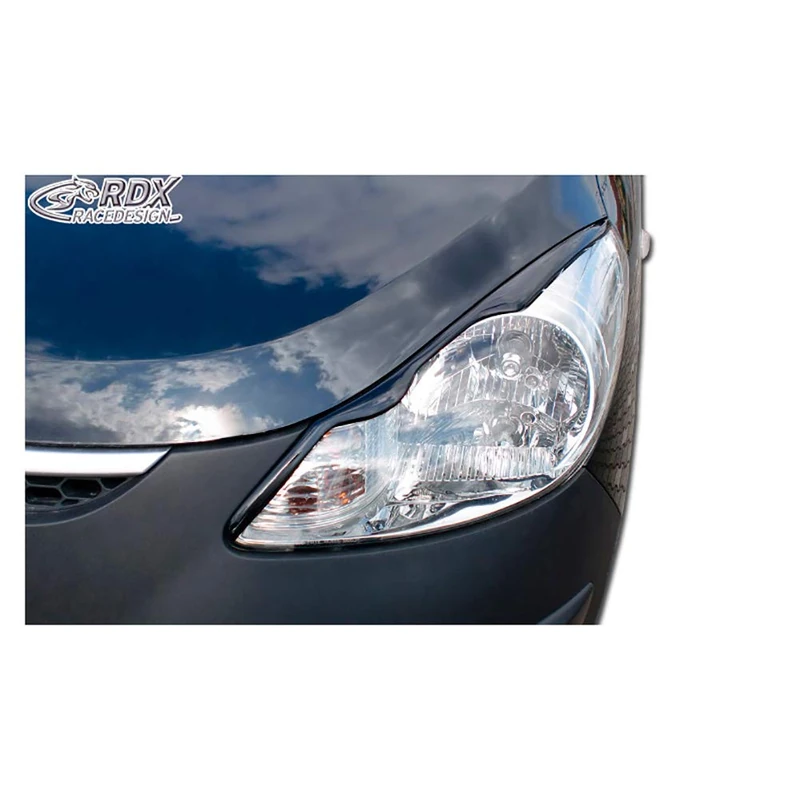 RDX Racedesign Head light spoilers compatible with Hyundai i10 2008- (ABS)