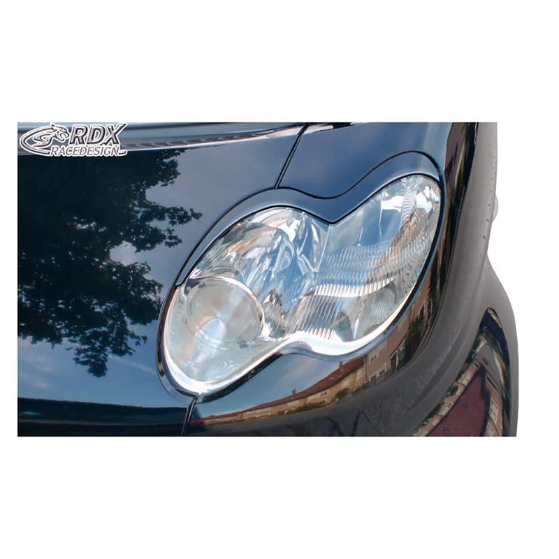 RDX Racedesign Head light spoilers compatible with Smart C450 Facelift 2003-2007 (ABS)