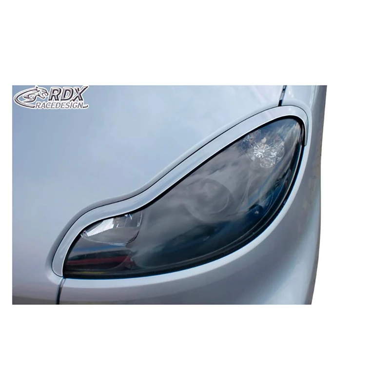 RDX Racedesign Head light spoilers compatible with Smart ForTwo Coupe & Cabrio C451 2007-2014 (ABS)