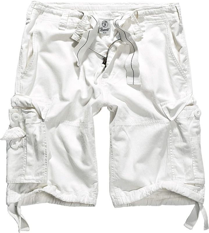 Brandit Herren Vintage Shorts Basic White S