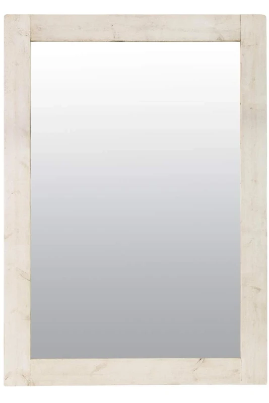 Large White Solid Wood Wall Mounted Mirror 7Ft X 5Ft, 213cm X 152cm