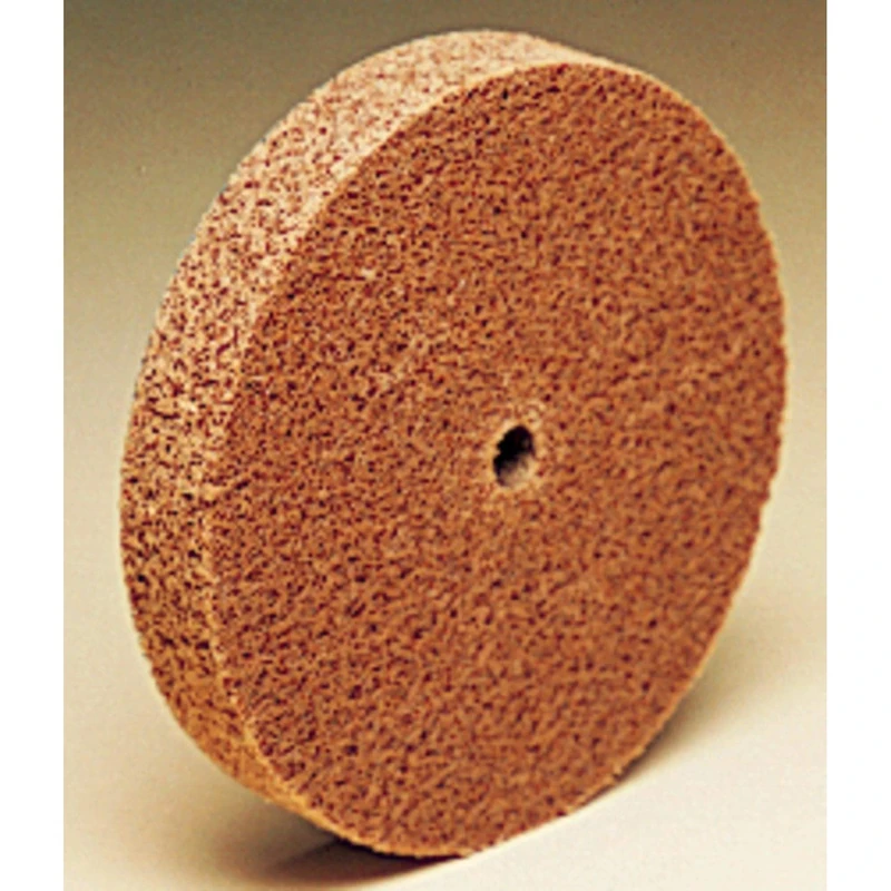 Scotch-Brite(TM) Cut and Polish Unitized Wheel, Aluminum Oxide, 15100 rpm, 3 Diameter x 3/4 Width, 3/8 Arbor, 7A Medium Grit (Pack of 10)
