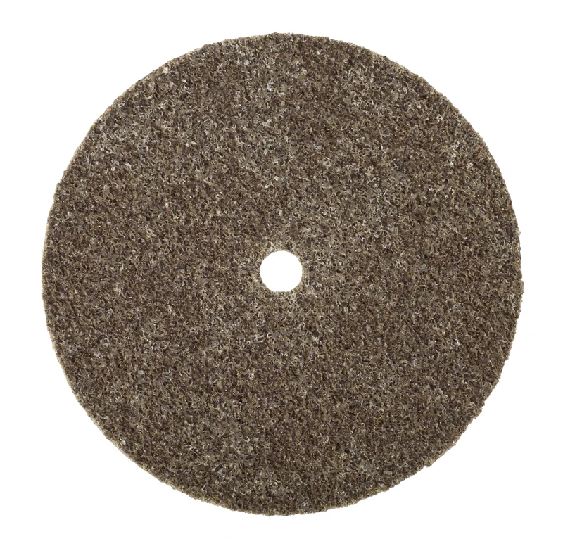 Scotch-Brite Cut and Polish Unitized Wheel, Aluminum Oxide, 18100 rpm, 3" Diameter x 1/4" Width, 1/4" Arbor, 5A Fine Grit (Pack of 40)