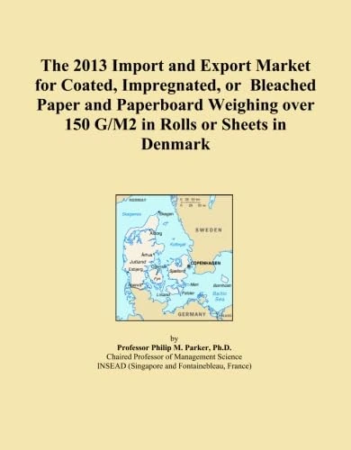 The 2013 Import and Export Market for Coated, Impregnated, or Bleached Paper and Paperboard Weighing over 150 G/M2 in Rolls or Sheets in Denmark