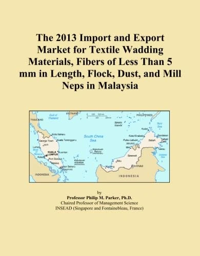 The 2013 Import and Export Market for Textile Wadding Materials, Fibers of Less Than 5 mm in Length, Flock, Dust, and Mill Neps in Malaysia