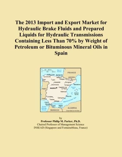 The 2013 Import and Export Market for Hydraulic Brake Fluids and Prepared Liquids for Hydraulic Transmissions Containing Less Than 70% by Weight of Petroleum or Bituminous Mineral Oils in Spain