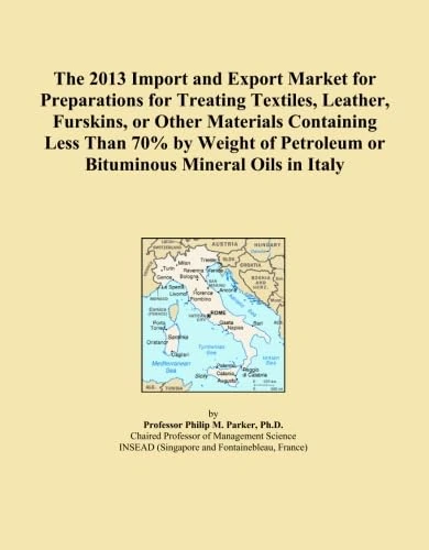 The 2013 Import and Export Market for Preparations for Treating Textiles, Leather, Furskins, or Other Materials Containing Less Than 70% by Weight of Petroleum or Bituminous Mineral Oils in Italy