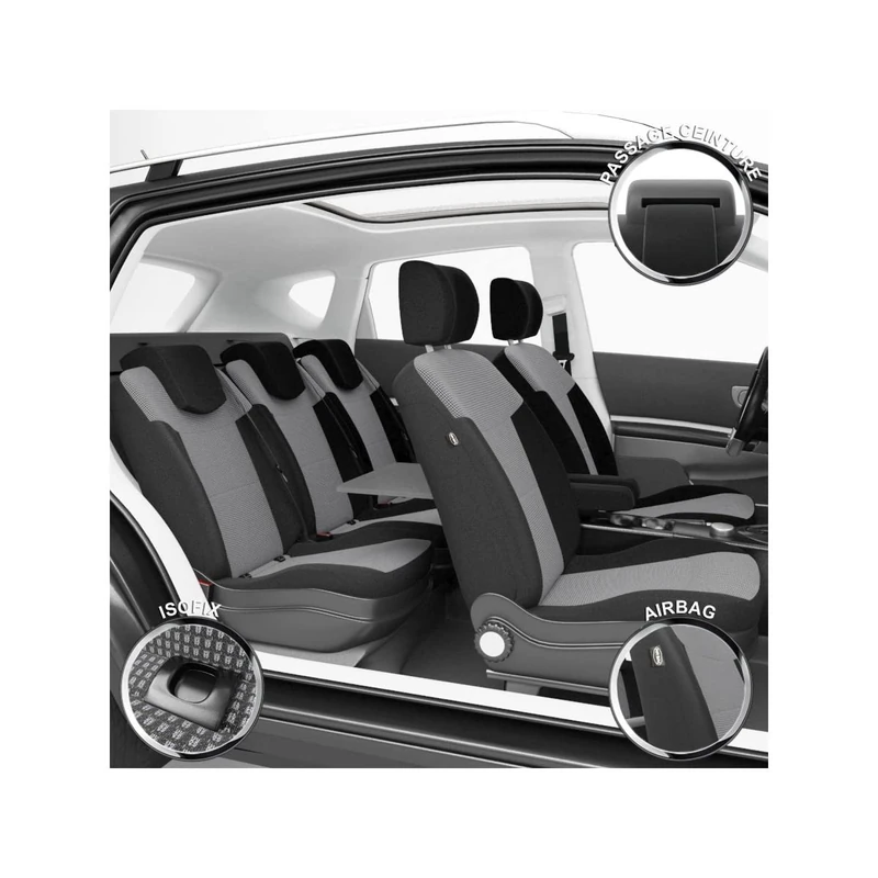 DBS 1011552 Car seat cover - custom made - high-end finish - fast installation - compatible with Airbag - Isofix - steering wheel left