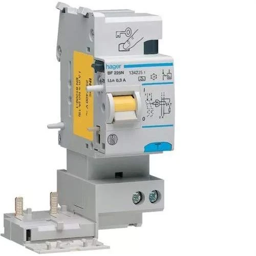 Hager Sistemas BF225N Type A Differential Block for M and N Series Automatic Switches, 2P, 25A, 300mA