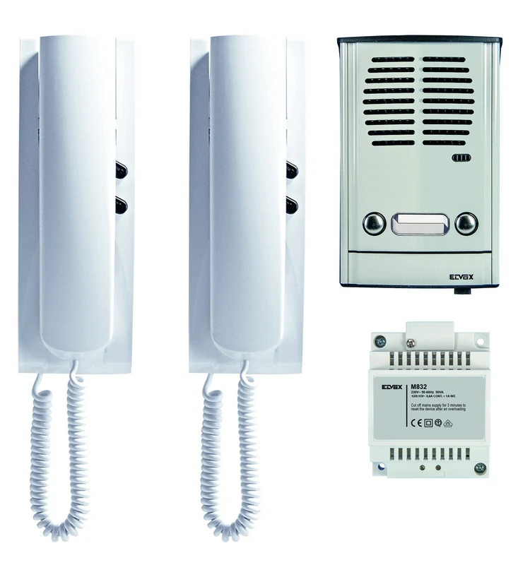 VIMAR 885E intercom 4+2 Conductor 2-Family 88TD + 8870, ELVOX Door Entry, Withe