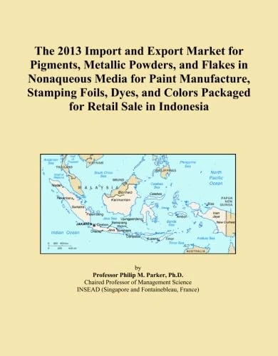 The 2013 Import and Export Market for Pigments, Metallic Powders, and Flakes in Nonaqueous Media for Paint Manufacture, Stamping Foils, Dyes, and Colors Packaged for Retail Sale in Indonesia