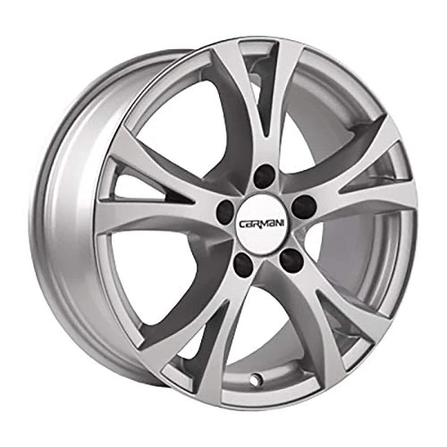 Carmani CA90817K40KS Bolt Circle 5.00 x 120.00 Offset 40 Hub Centering 72.60 Design 9 Compete, Crystal Silver