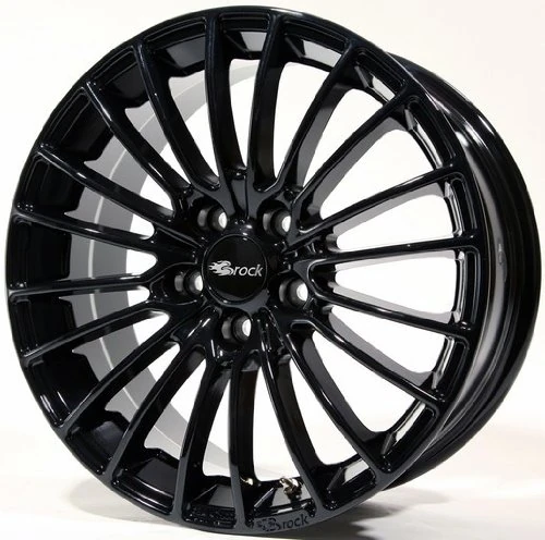 Brock B24 7 x 17 ET 25 Bolt Circle 4 x 108 Hub Centering 65.1 580070222, Black Painted