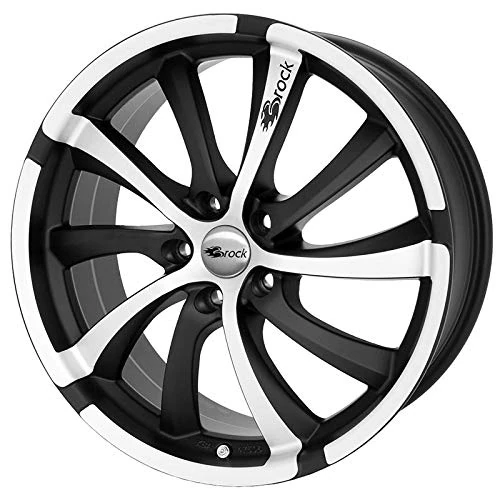 Brock B23 8 x 18 ET 38 Bolt Circle 5 x 114 Hub Centering 72.6 580070108, Black-Matt Front-Polished
