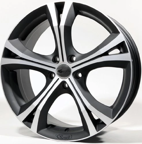 Brock B22 8 x 18 ET 35 Bolt Circle 5 x 100 Hub Centering 63.4 580069951, Black-Matt Front-Polished