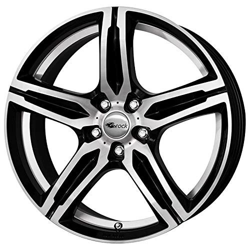 Brock B29 7.5 x 17 ET 38 Bolt Circle 5 x 100 Hub Centering 63.4 580070747, Black Front-Polished