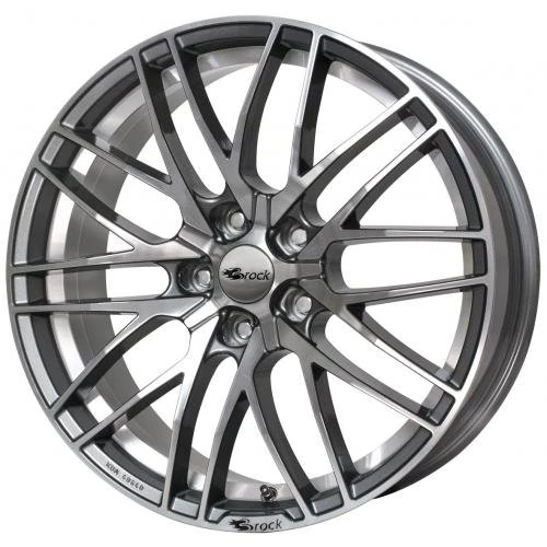 Brock B30 8 x 18 ET 45 Bolt Circle 5 x 108 Hub Centering 72.6 580070802, Himalaya-Grey Front-Polished