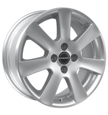 BORBET – Alloy Wheels, Width: 7, Diameter: 16 Hole Circle Crystal: 98, Colour: Silver