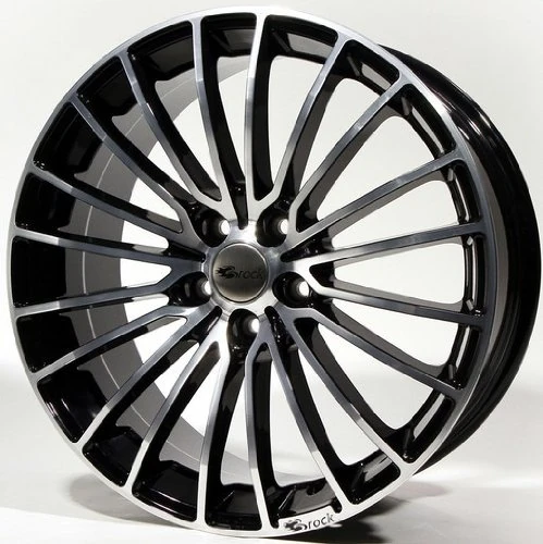 Brock B24 8 x 19 ET 35 Bolt Circle 5 x 120 Hub Centering 72.6 580070257, Black Front-Polished