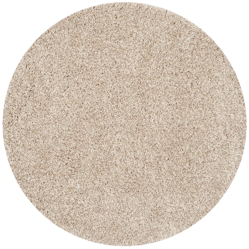 Safavieh Shag Rug for Living Room, Dining Room, Bedroom - California Shag Collection, High Pile, in Beige, 122 X 122 cm