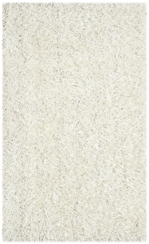 Safavieh Shaggy Indoor Woven Rectangle Area Rug, New Orleans Shag Collection, SG531, in Off White / Off White, 91 X 152 cm for Living Room, Bedroom or Any Indoor Space