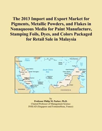 The 2013 Import and Export Market for Pigments, Metallic Powders, and Flakes in Nonaqueous Media for Paint Manufacture, Stamping Foils, Dyes, and Colors Packaged for Retail Sale in Malaysia