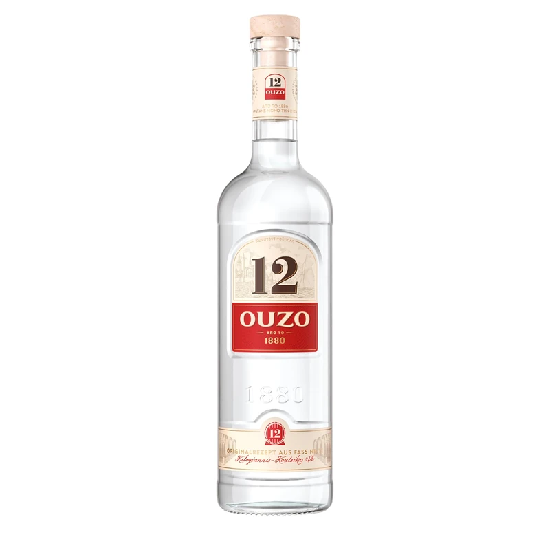 Ouzo 12 70 cl, 38% ABV - Greek aniseed Liqueur