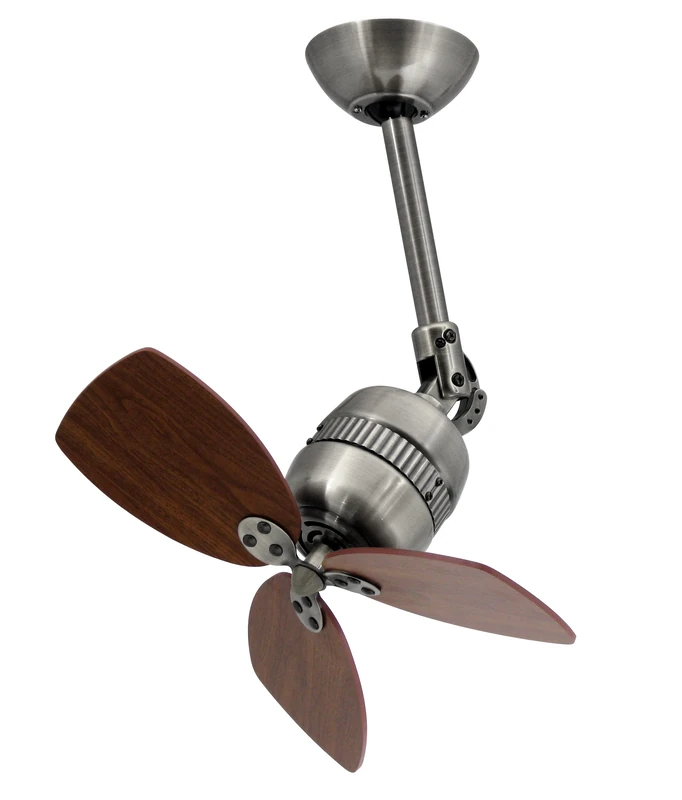 Innovativer ceiling fan TOLEDO, housing colour antique pewter, blade colour walnut - Image 1