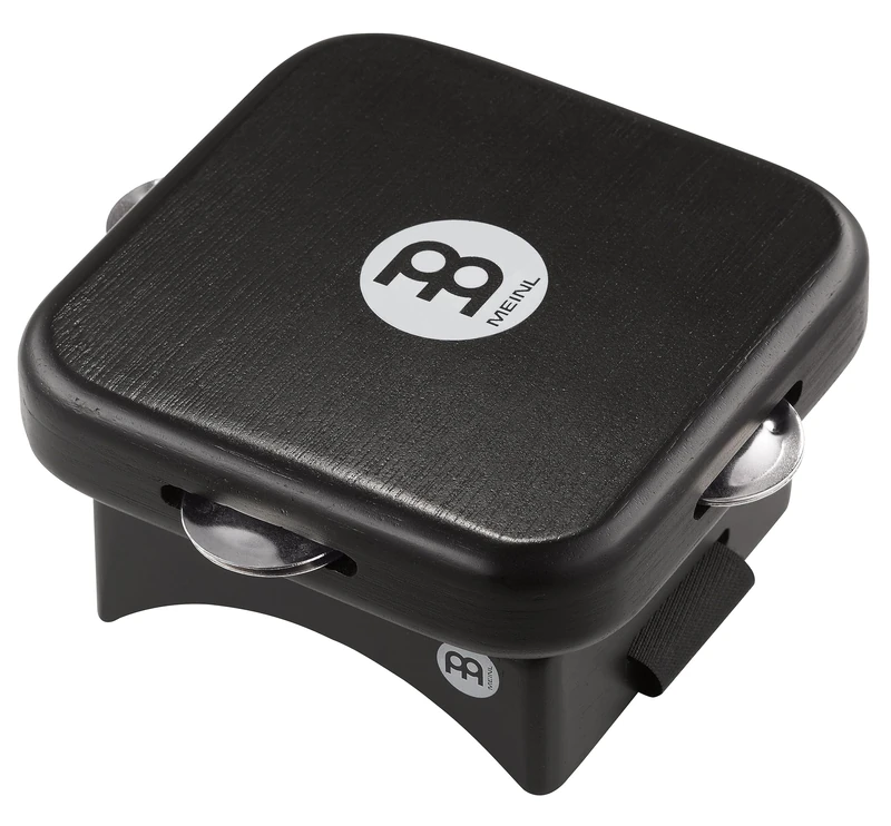 Meinl Percussion Knee Jingle Tap - Jingle Tap for the Thighs - With Velcro Fastening Strap - Siam Oak, Black (KP-JT-BK) - Image 1