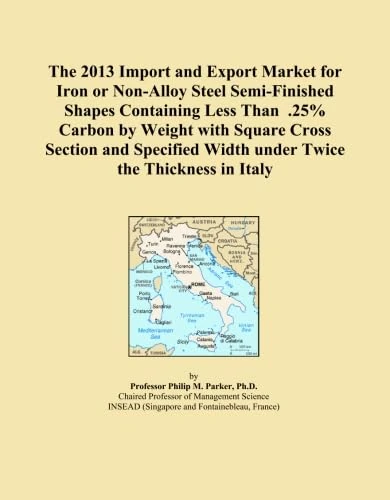 The 2013 Import and Export Market for Iron or Non-Alloy Steel Semi-Finished Shapes Containing Less Than .25% Carbon by Weight with Square Cross ... Width under Twice the Thickness in Italy