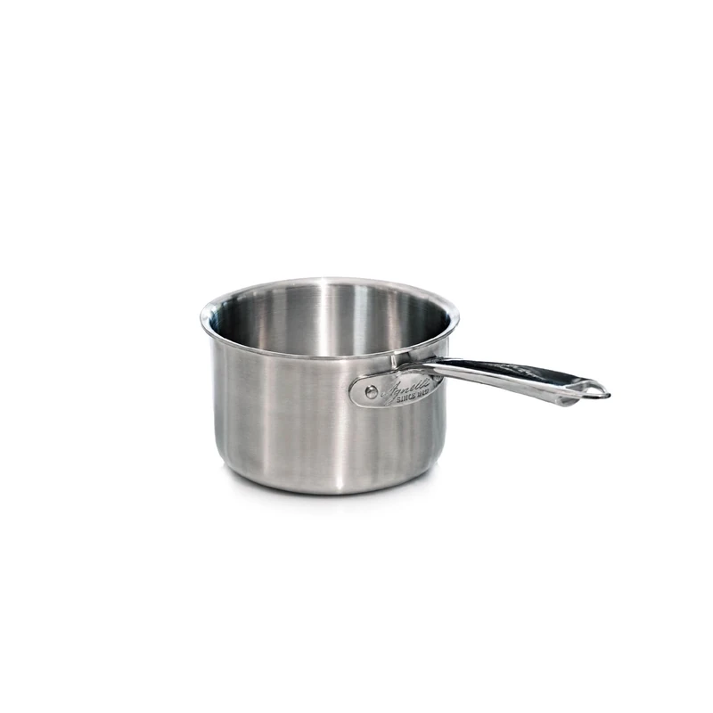 Pentole Agnelli ALIX105ALIN20 High Casserole with Steel Handle, Aluminum-Steel Trilaminate for Induction, 20 cm