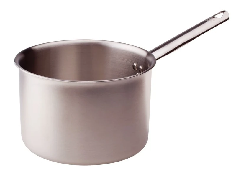 Pentole Agnelli ALIX105ALIN24 High Casserole with Steel Handle, Aluminum-Steel Trilaminate for Induction, 24 cm