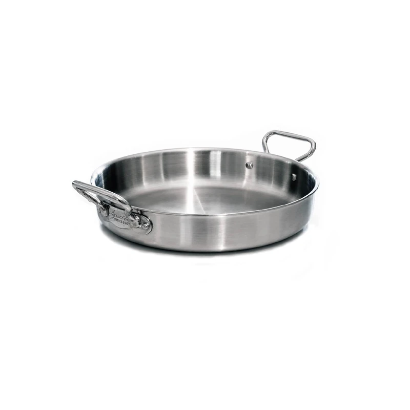 Pentole Agnelli Aluminium Inbox Omelette Pan With 2 Little Handles, Diameter 36 Cm.