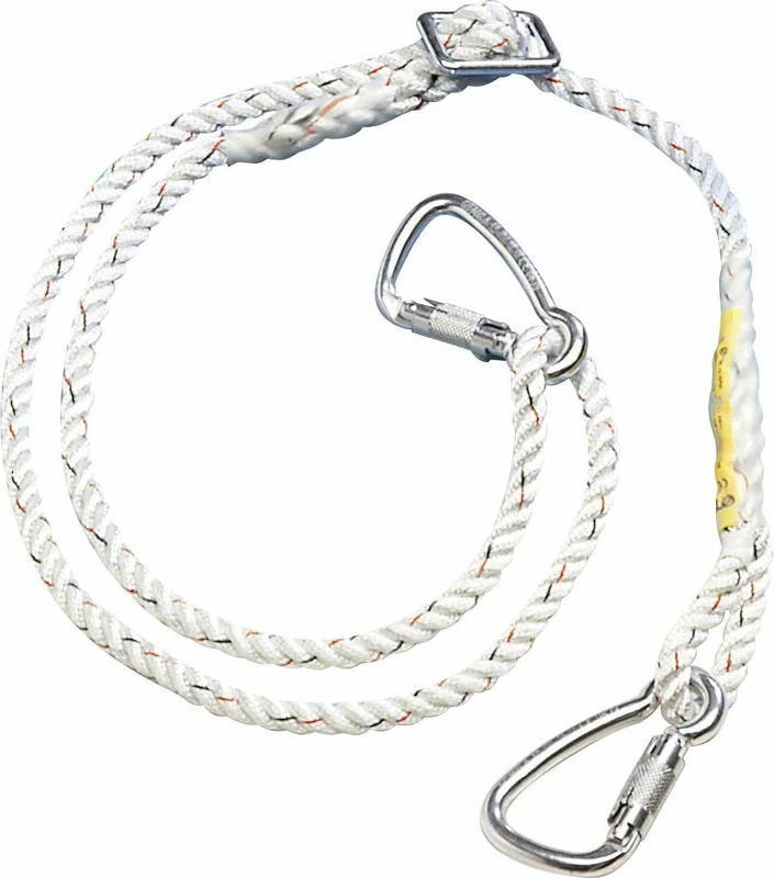 Miller 12mm Rope Adjustable Lanyard 2M Equipped with an Alloy Karabiner 21mm Opening, 1008287 (1 Piece)