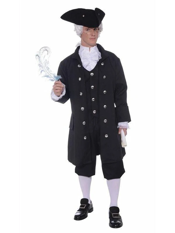 Rubies 70054 Founding Father Patriotic Costume Colonial Adult Sized, Black, Default