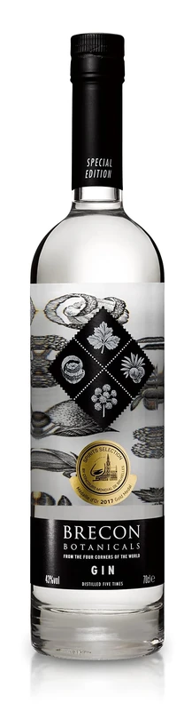 Brecon Botanicals Gin, 43% ABV, 70cl. Award Winning Welsh Gin. Small Batch
