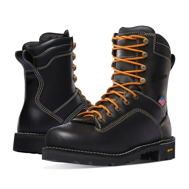Danner Men's Quarry USA Black Work Boot - 8-Inch